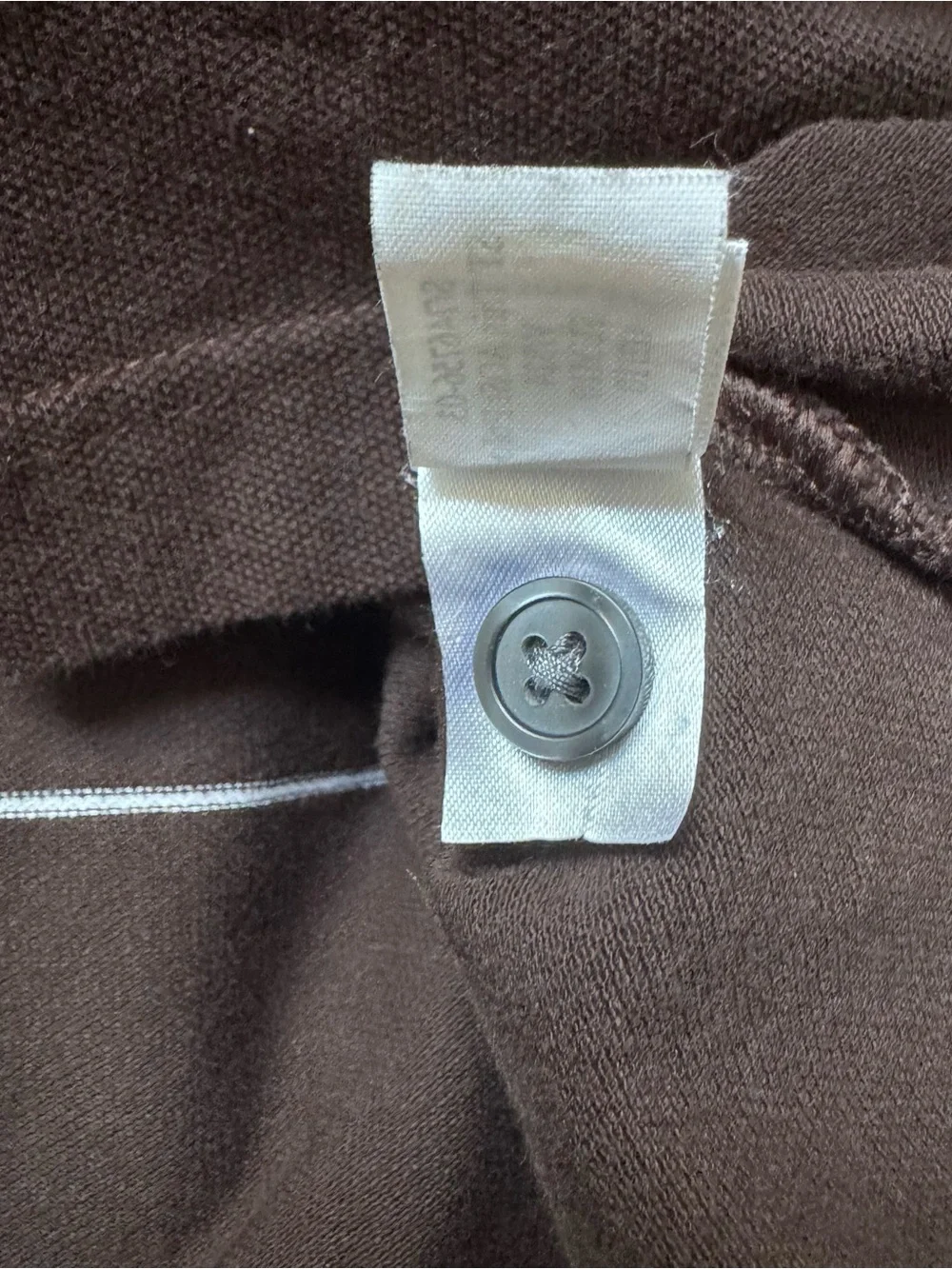 Banana Republic Men's Brown Polo with White Stripes - Size M